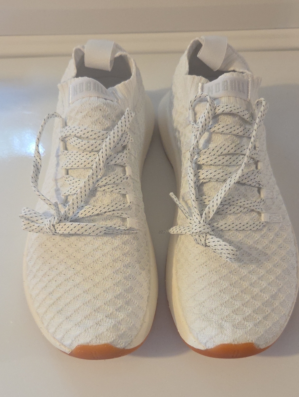 White Knit Cross Trainers